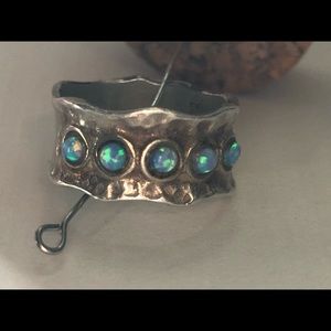 Hand made rustic opal ring